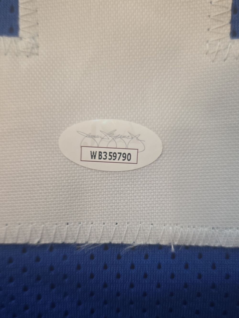 New York Giants #88 Hakeem Nicks Autograph 2012 Super Bowl 46 Jersey. Men's XL - Picture 5 of 10